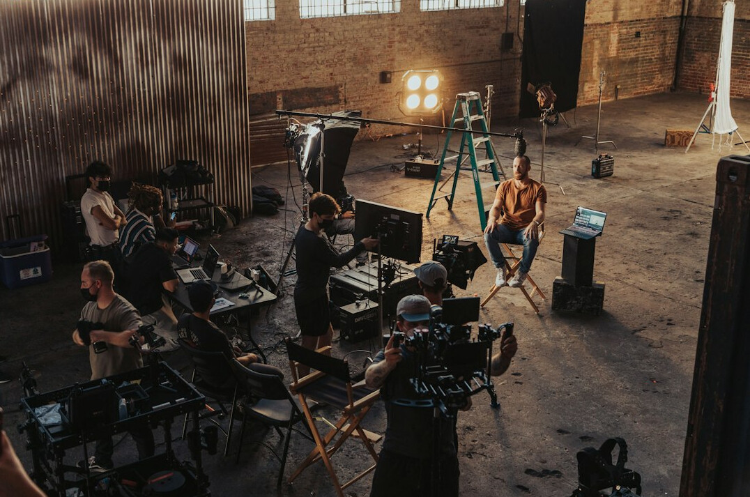 actress filming blockbuster